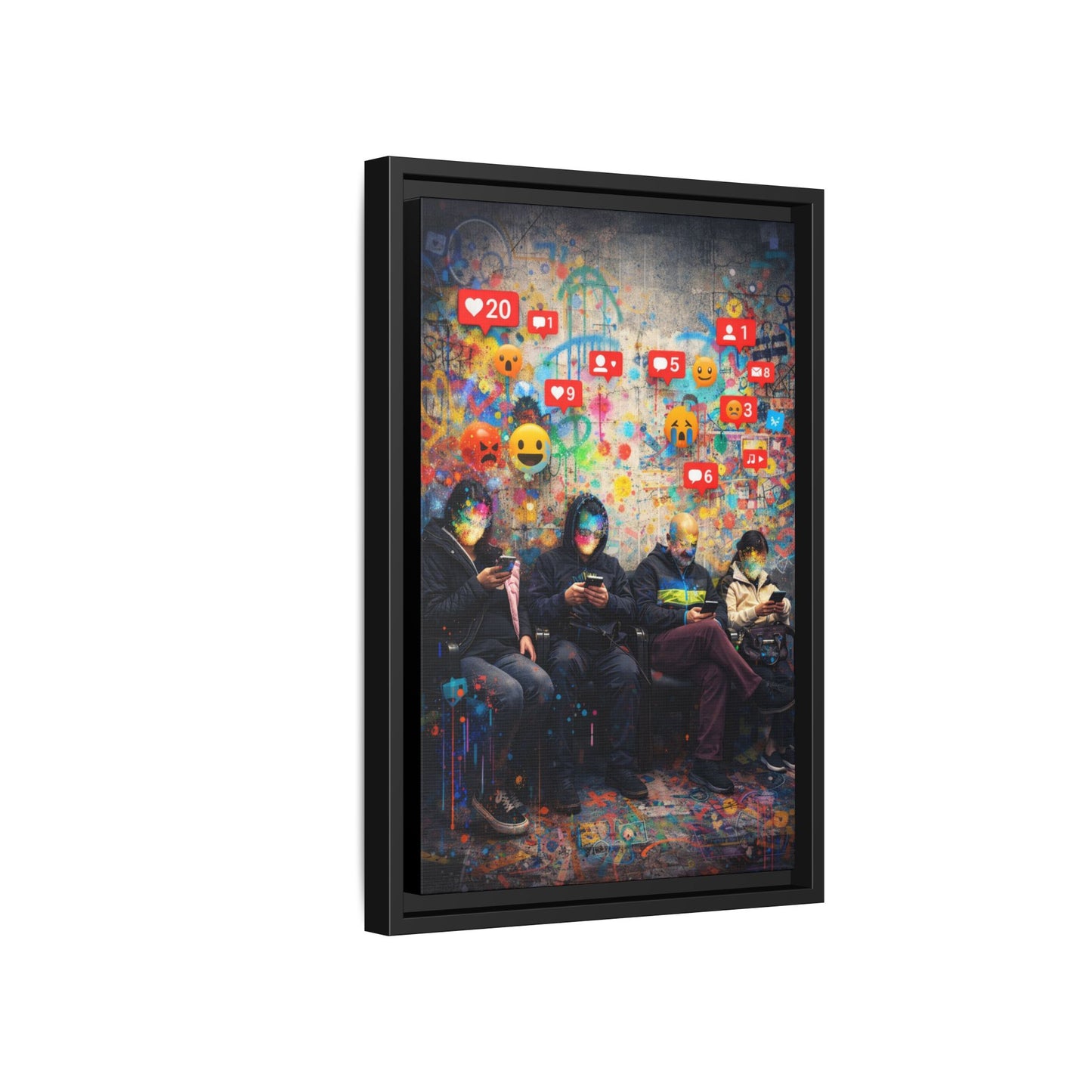 1 of 3 Digital Therapy Matte Canvas | Framed Wall Art