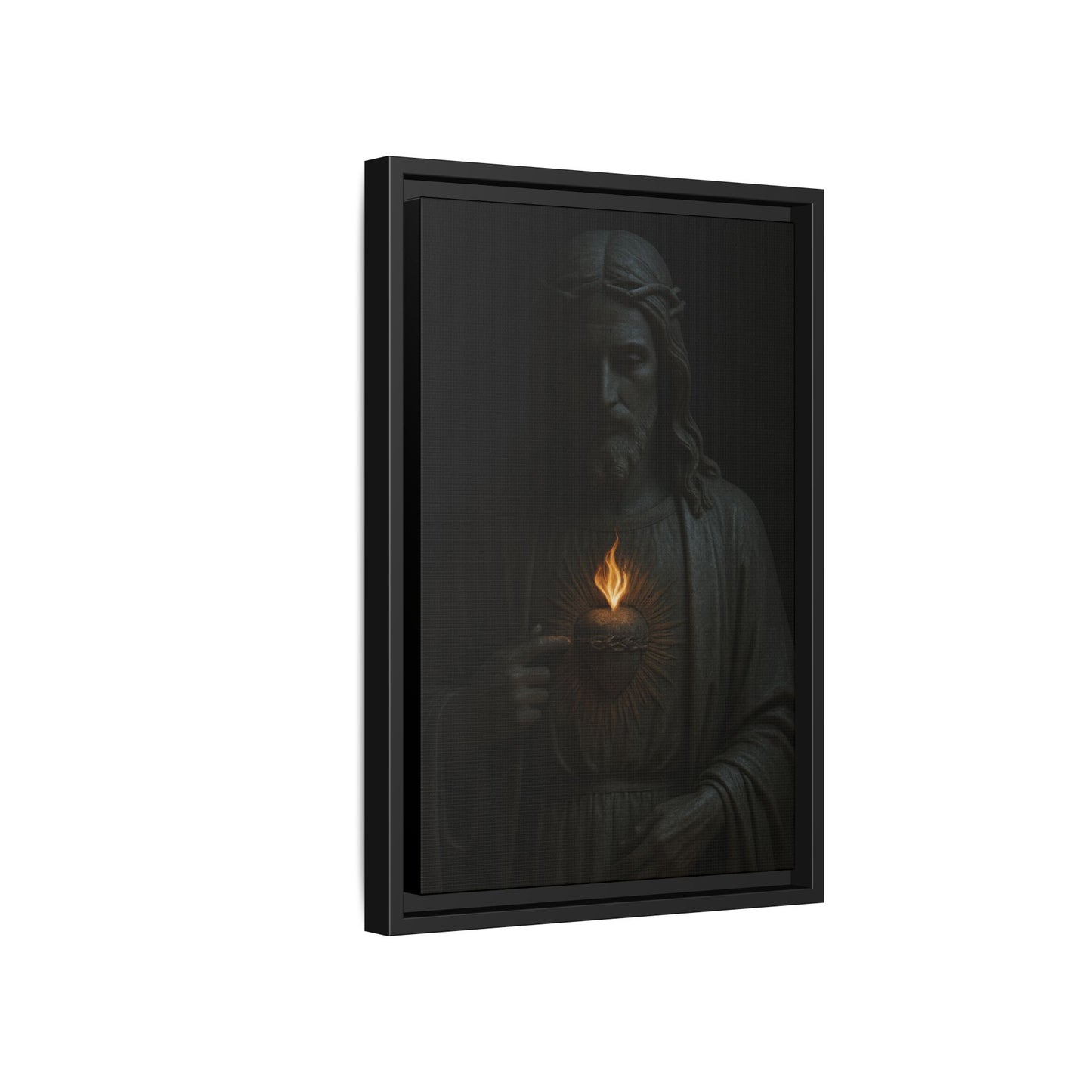 Sacred Heart Jesus Matte Canvas Framed | Religious Wall Art 1 of 3