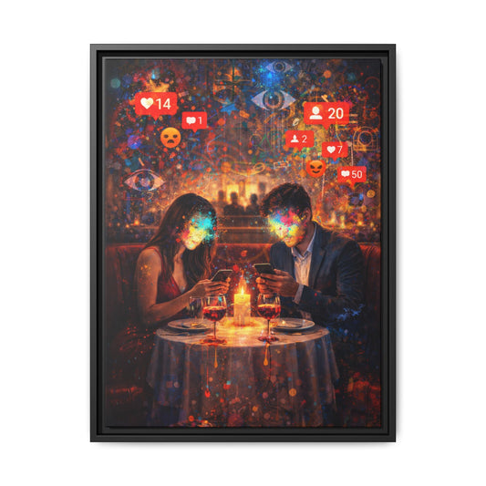2 of 3 Digital Date Night Canvas Framed | Matte Wall Art