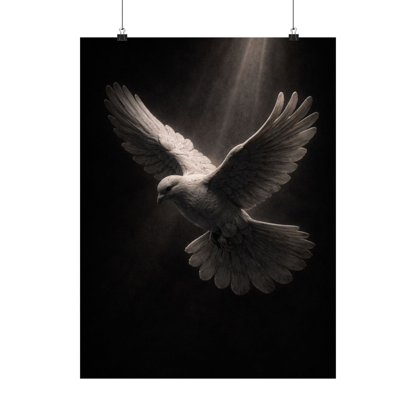 Holy Spirit Dove Wall Art Print Poster | Christian Home Decor | Religious Art Print | Dark Moody Faith Art | Spiritual Gift Decor 2of3