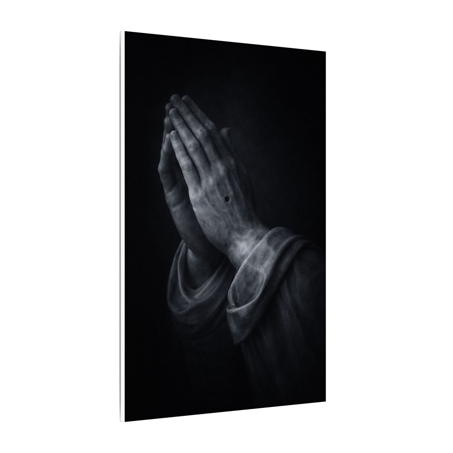 Praying Hands  Canvas | Christian Home Decor | Religious Art Print | Dark Moody Faith Art | Spiritual Gift Decor 3of3