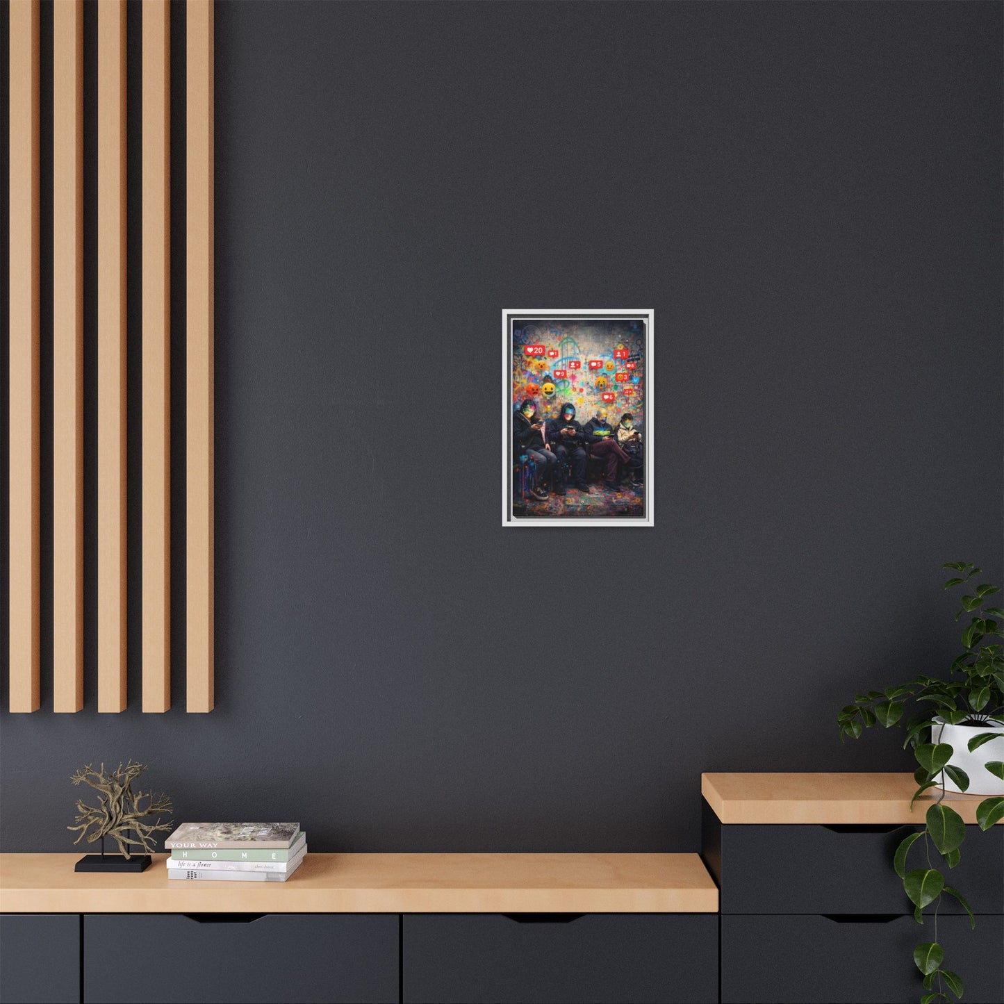 1 of 3 Digital Therapy Matte Canvas | Framed Wall Art