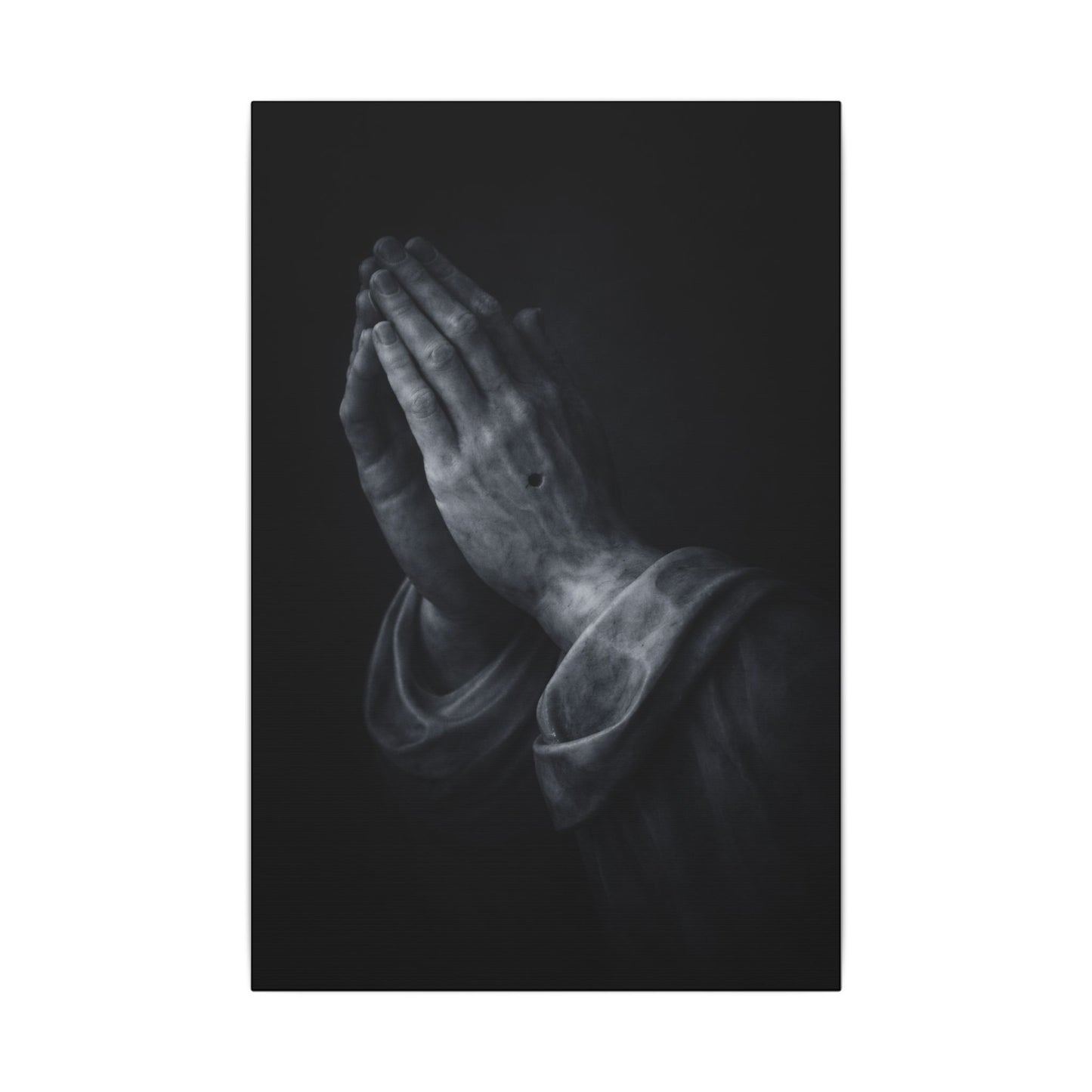 Praying Hands  Canvas | Christian Home Decor | Religious Art Print | Dark Moody Faith Art | Spiritual Gift Decor 3of3