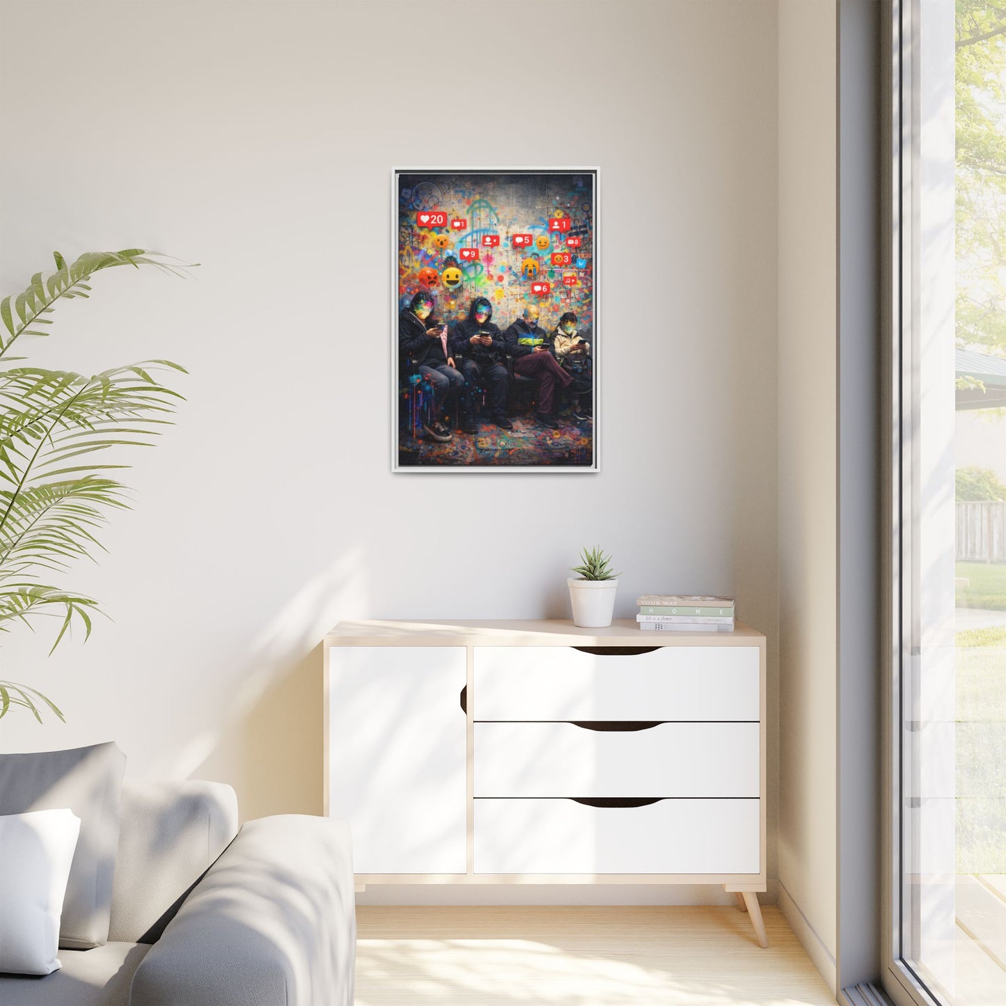 1 of 3 Digital Therapy Matte Canvas | Framed Wall Art