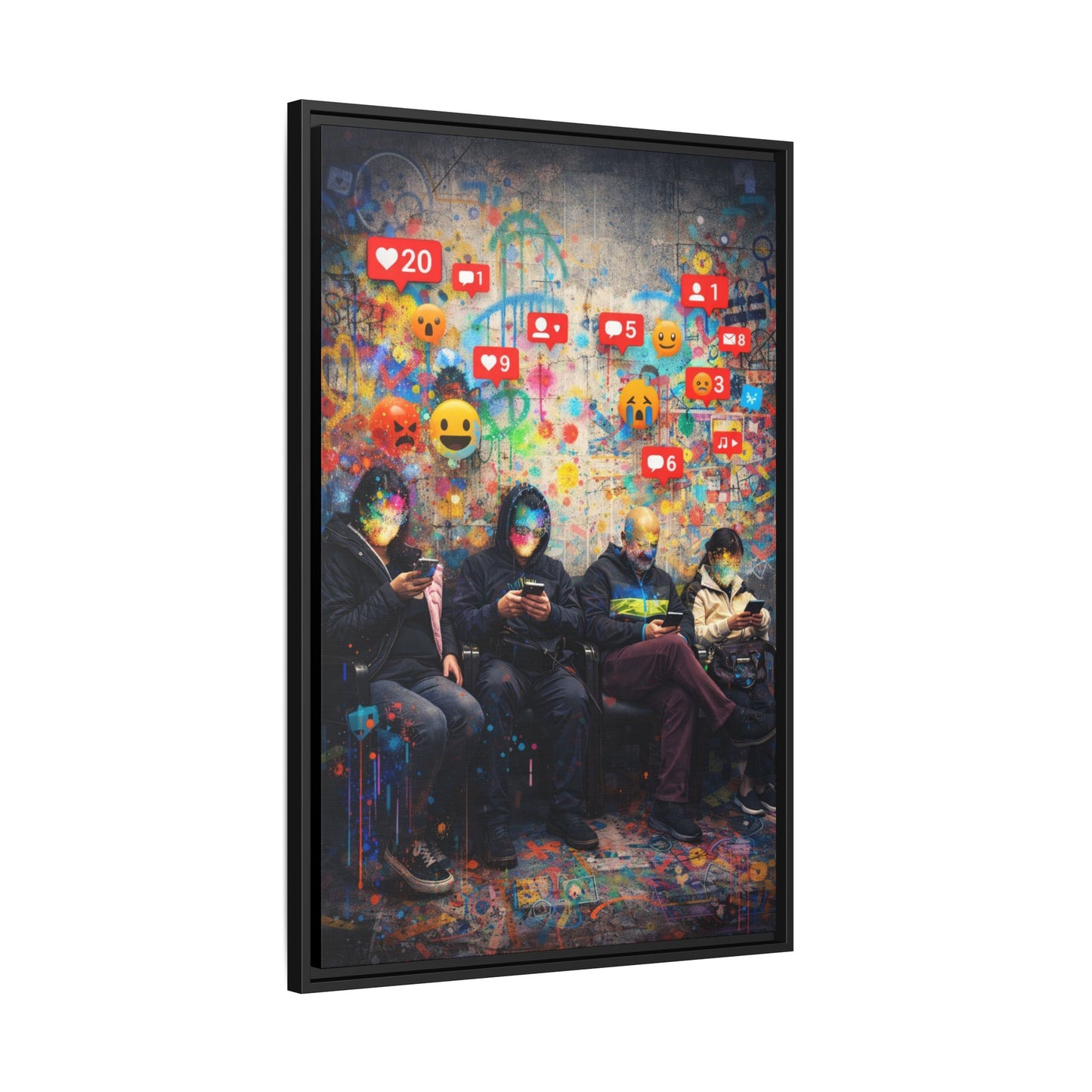 1 of 3 Digital Therapy Matte Canvas | Framed Wall Art