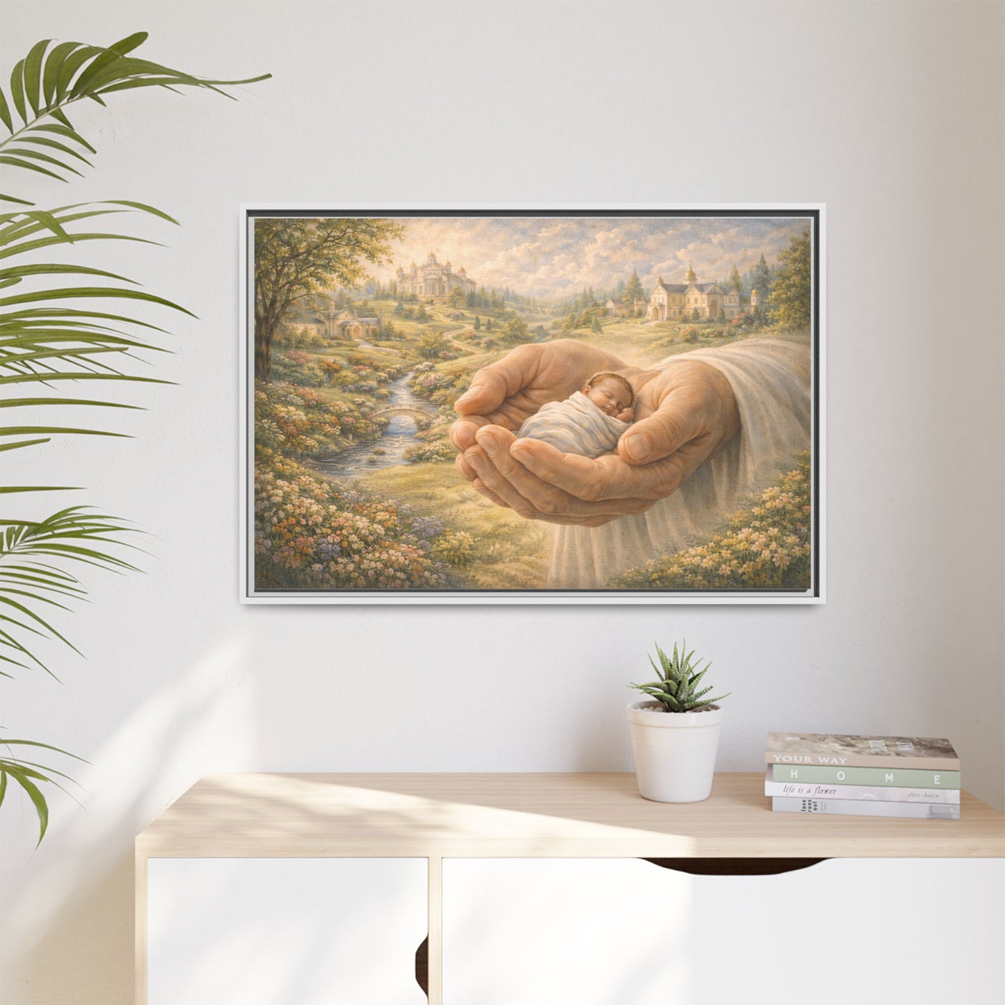 Received in Gods Hands | Child Welcomed into Heaven painting Canvas 3 of 3