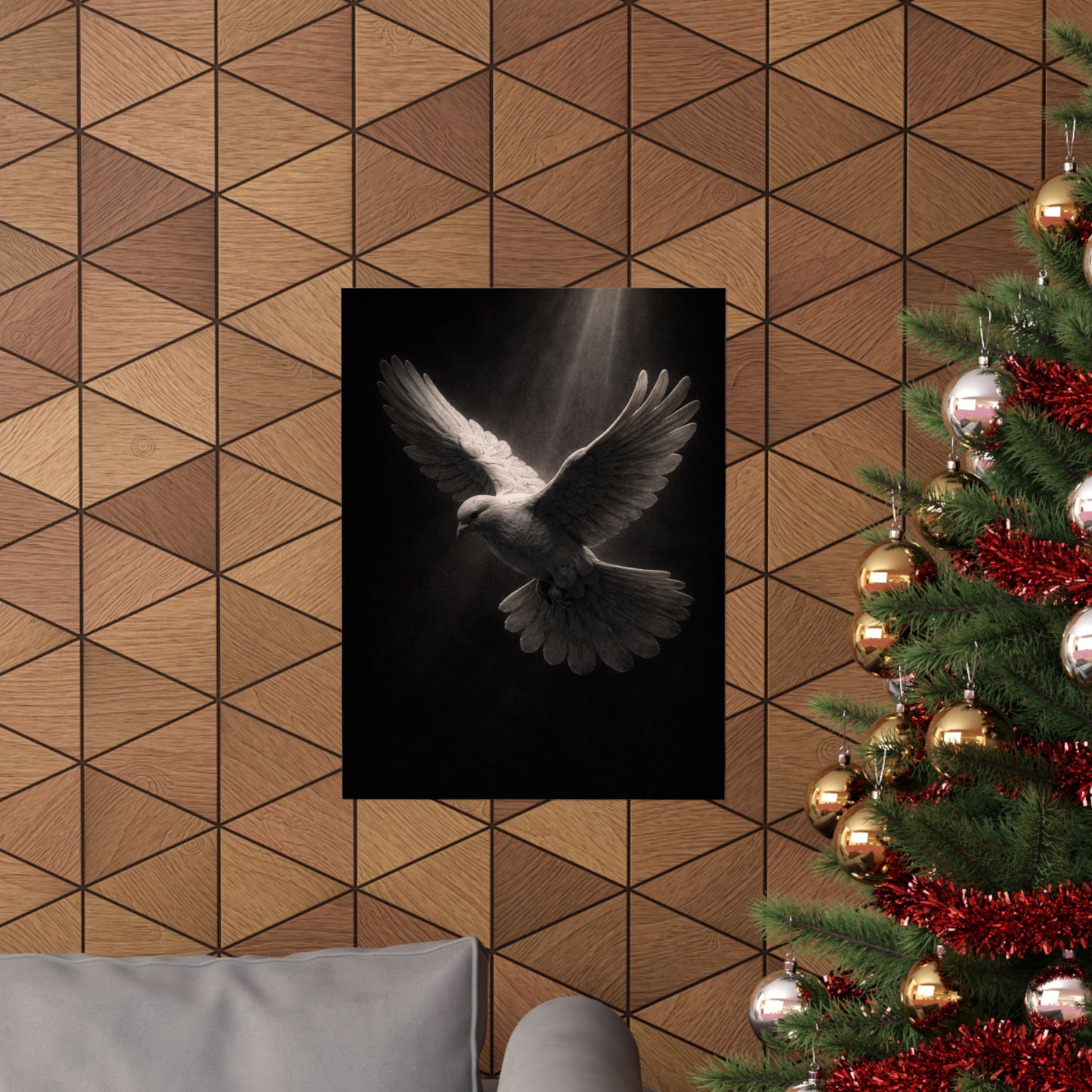 Holy Spirit Dove Wall Art Print Poster | Christian Home Decor | Religious Art Print | Dark Moody Faith Art | Spiritual Gift Decor 2of3