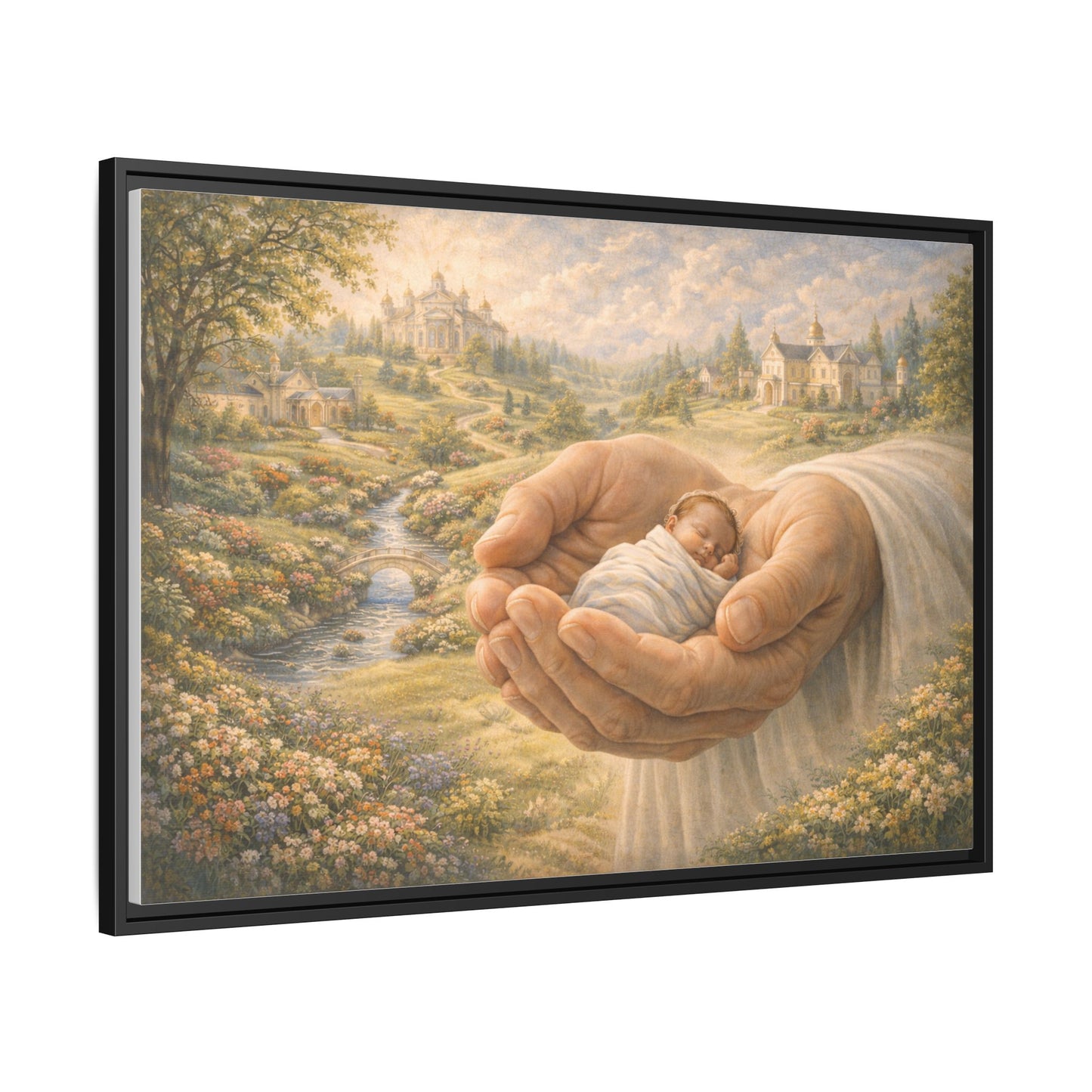 Received in Gods Hands | Child Welcomed into Heaven painting Canvas 3 of 3