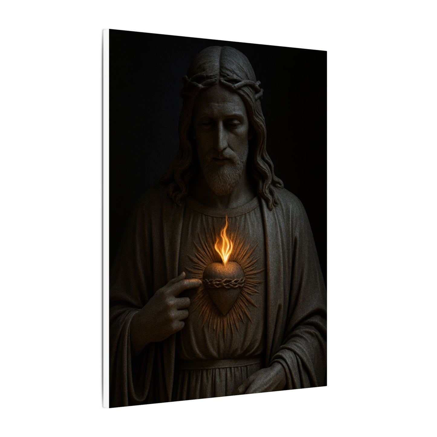 Sacred Heart of Jesus Wall Art Matte Canvas| Christian Home Decor | Religious Art Print | Faith Based Decor 1 of 3 0.75" (Multi-Size)