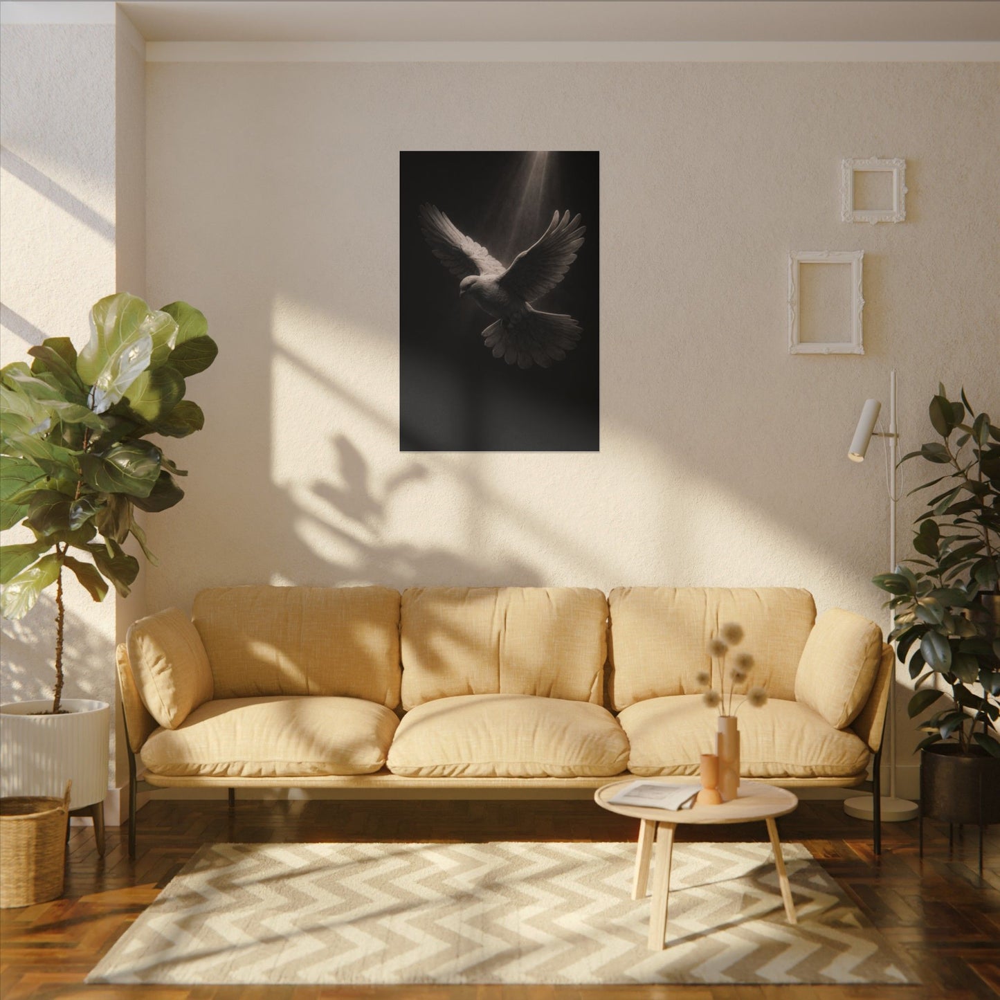 Holy Spirit Dove Wall Art Print Canvas| Christian Home Decor | Religious Art Print | Dark Moody Faith Art | Spiritual Gift Decor 2of3
