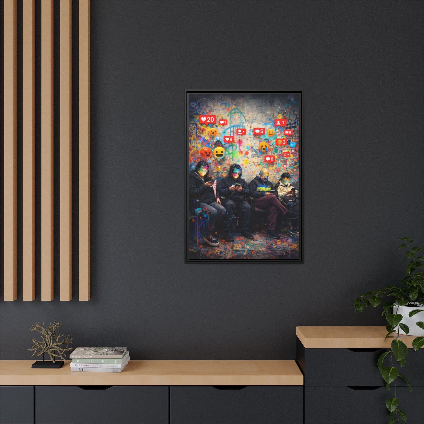 1 of 3 Digital Therapy Matte Canvas | Framed Wall Art