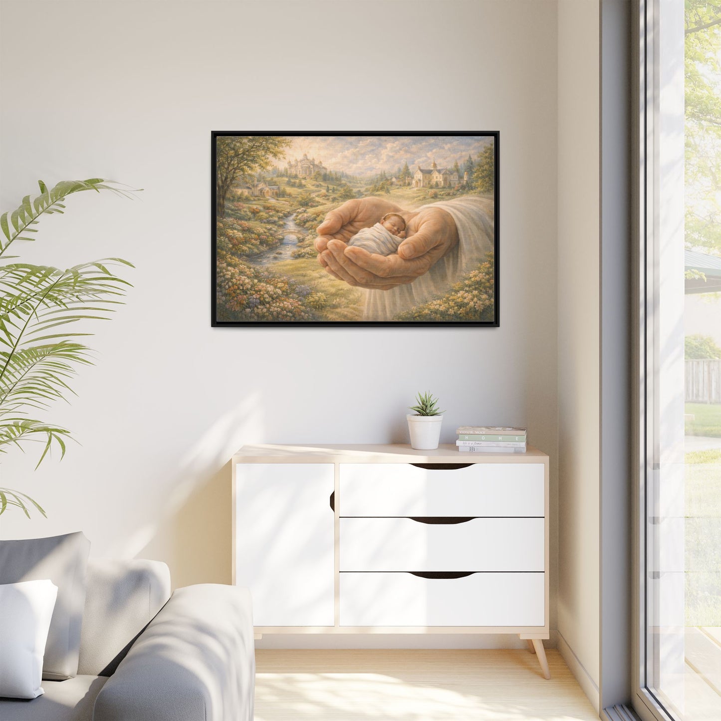 Received in Gods Hands | Child Welcomed into Heaven painting Canvas 3 of 3