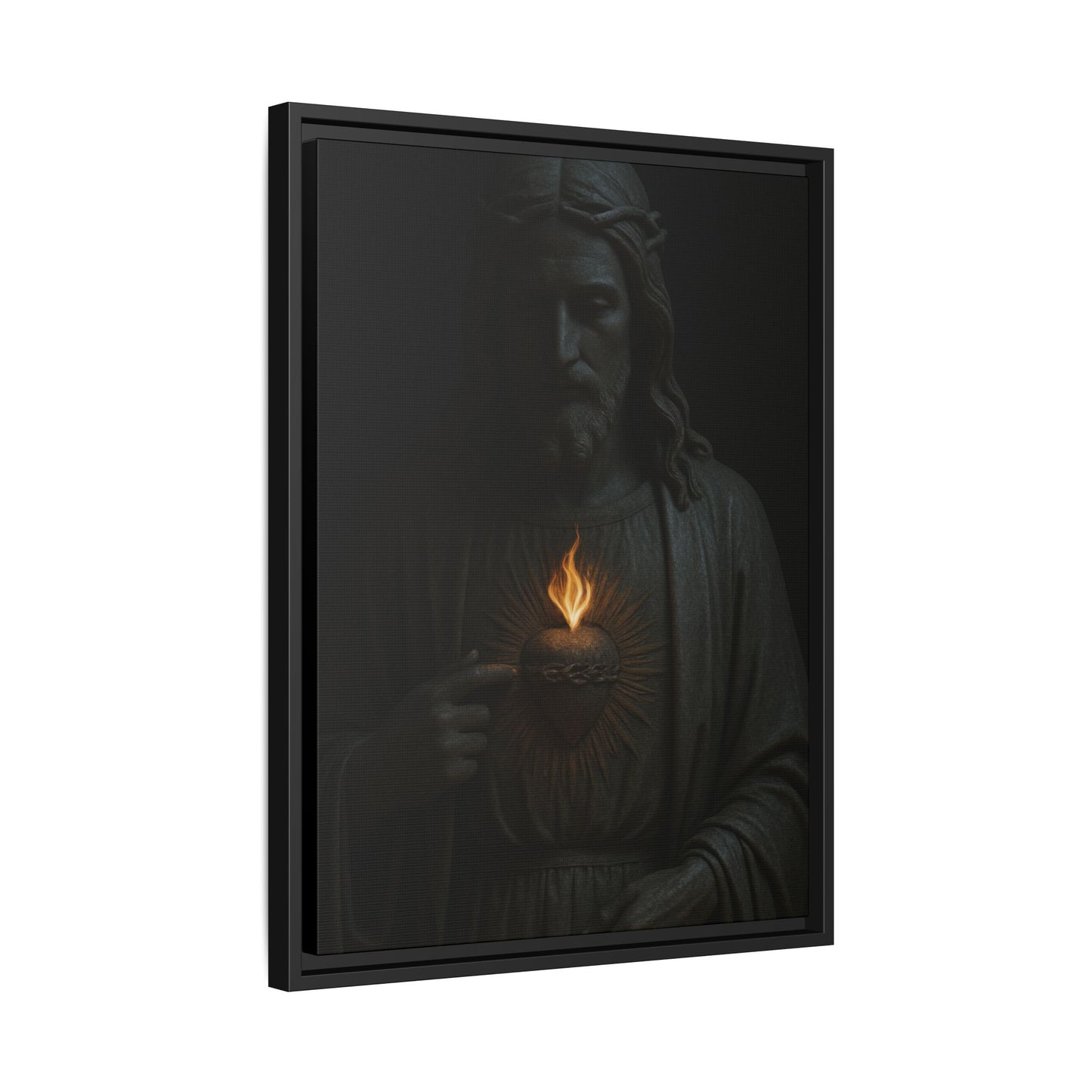Sacred Heart Jesus Matte Canvas Framed | Religious Wall Art 1 of 3