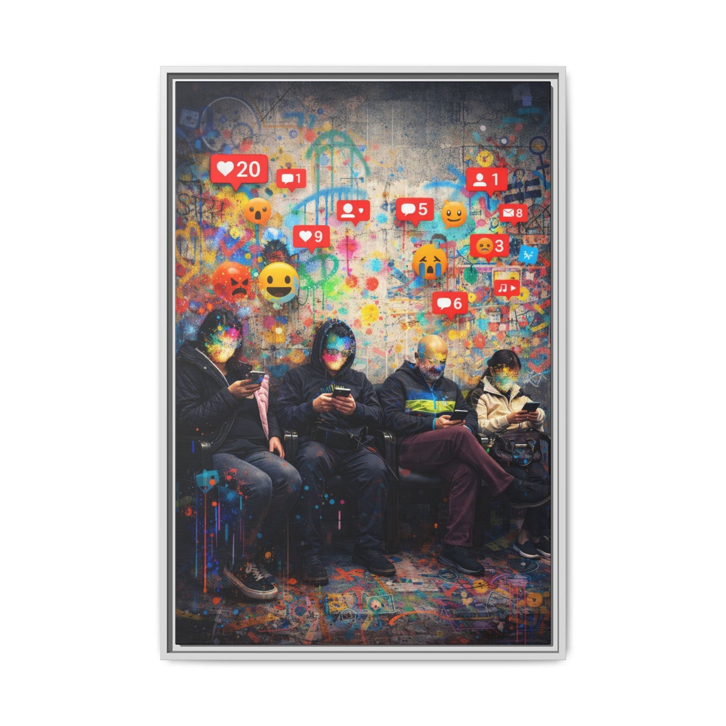 1 of 3 Digital Therapy Matte Canvas | Framed Wall Art