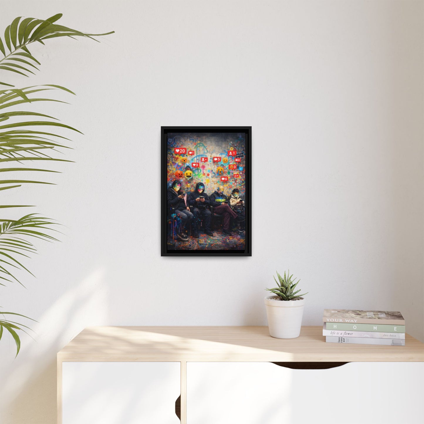 1 of 3 Digital Therapy Matte Canvas | Framed Wall Art