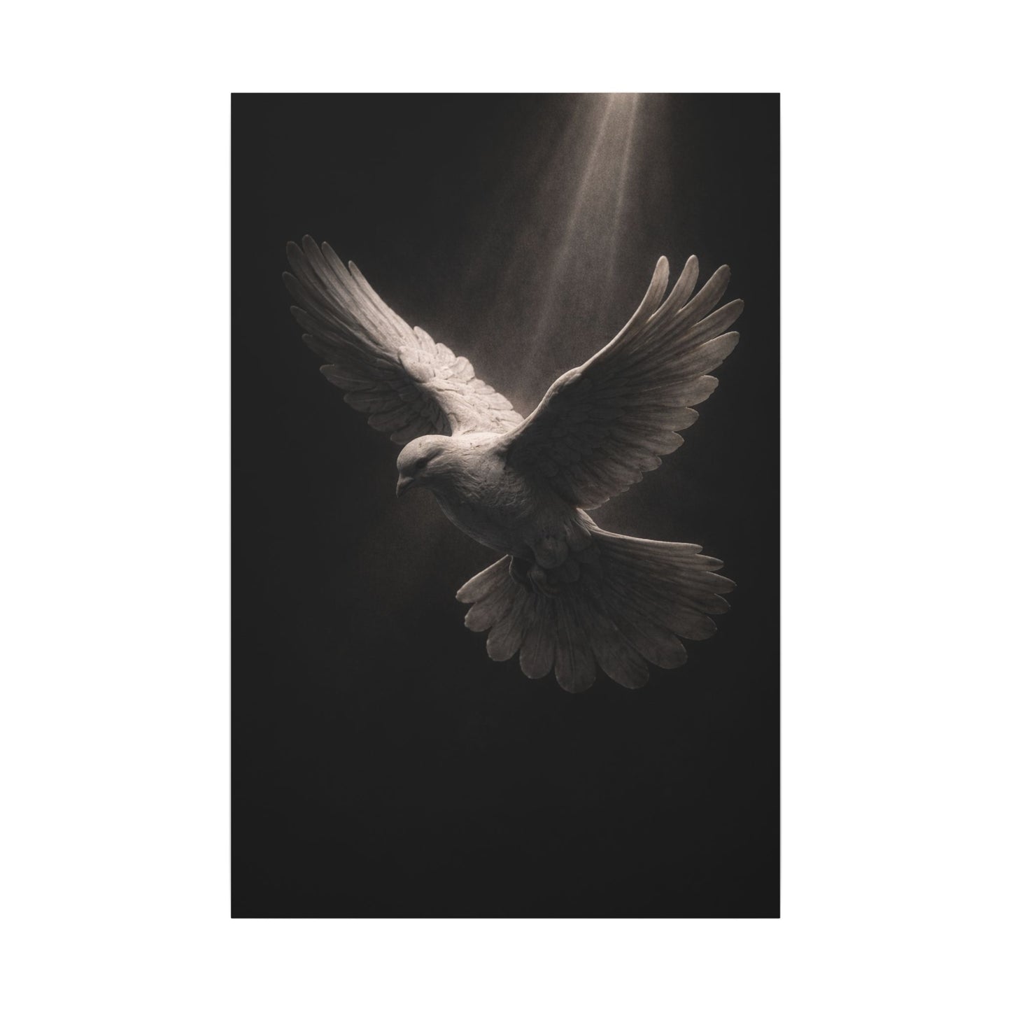 Holy Spirit Dove Wall Art Print Canvas| Christian Home Decor | Religious Art Print | Dark Moody Faith Art | Spiritual Gift Decor 2of3