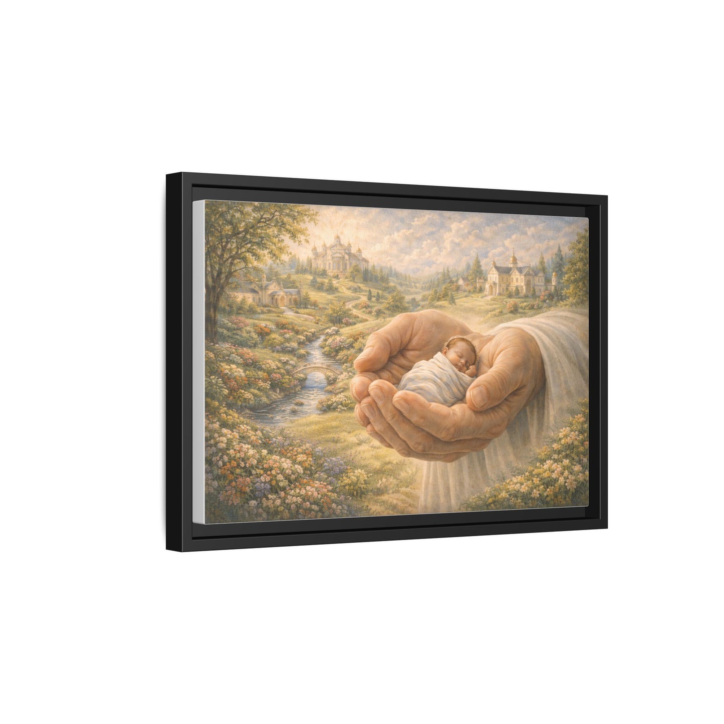 Received in Gods Hands | Child Welcomed into Heaven painting Canvas 3 of 3