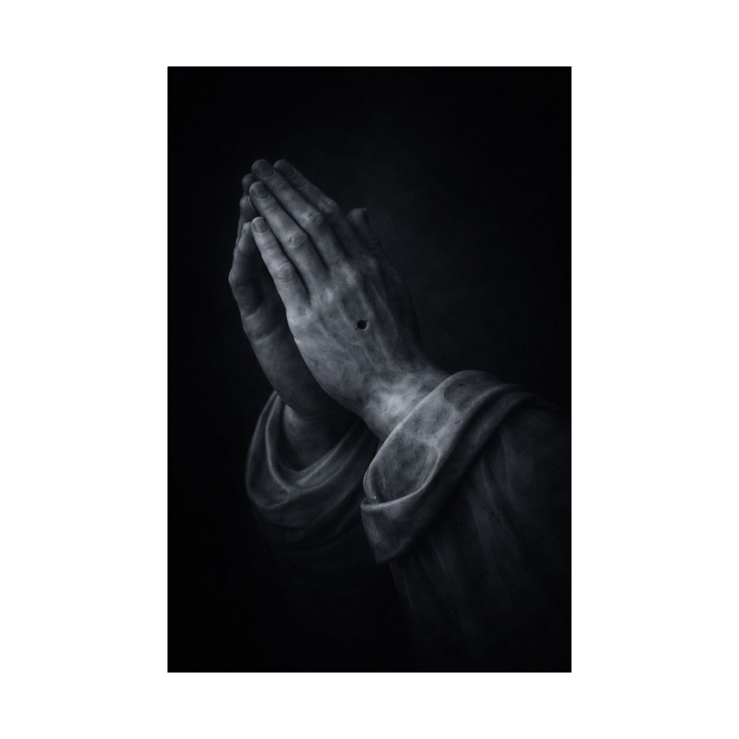 Praying Hands Poster | Christian Home Decor | Religious Art Print | Dark Moody Faith Art | Spiritual Gift Decor 3of3
