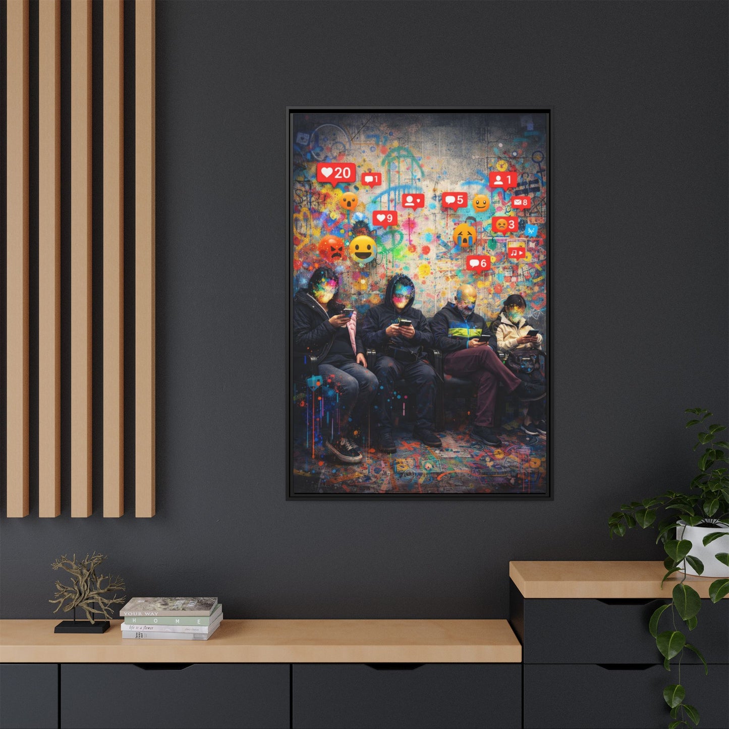 1 of 3 Digital Therapy Matte Canvas | Framed Wall Art