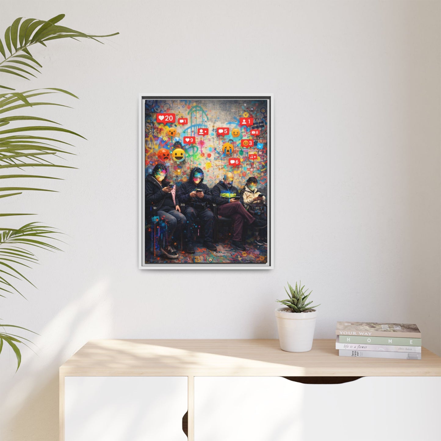 1 of 3 Digital Therapy Matte Canvas | Framed Wall Art