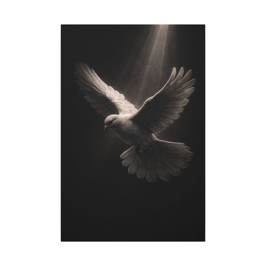 Holy Spirit Dove Wall Art Print Canvas| Christian Home Decor | Religious Art Print | Dark Moody Faith Art | Spiritual Gift Decor 2of3