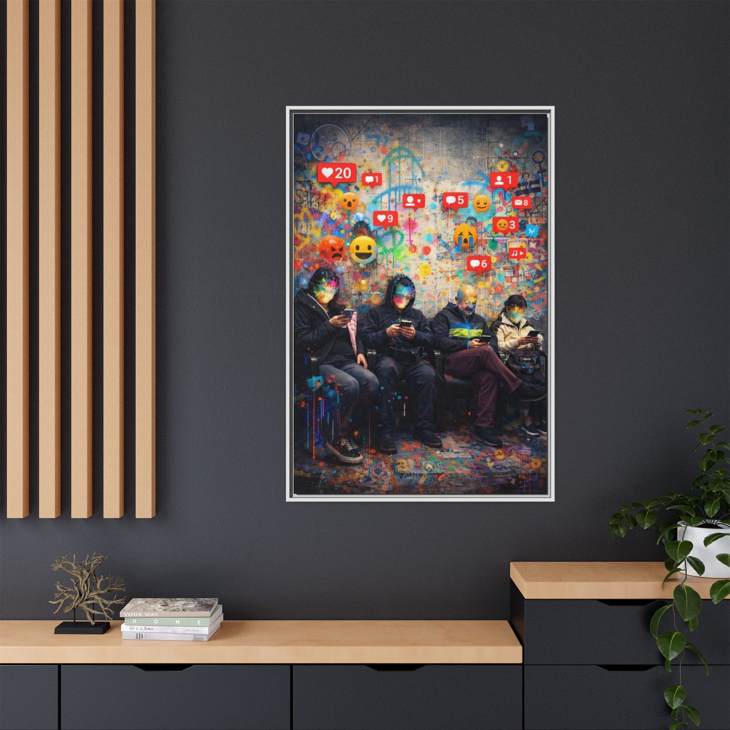 1 of 3 Digital Therapy Matte Canvas | Framed Wall Art