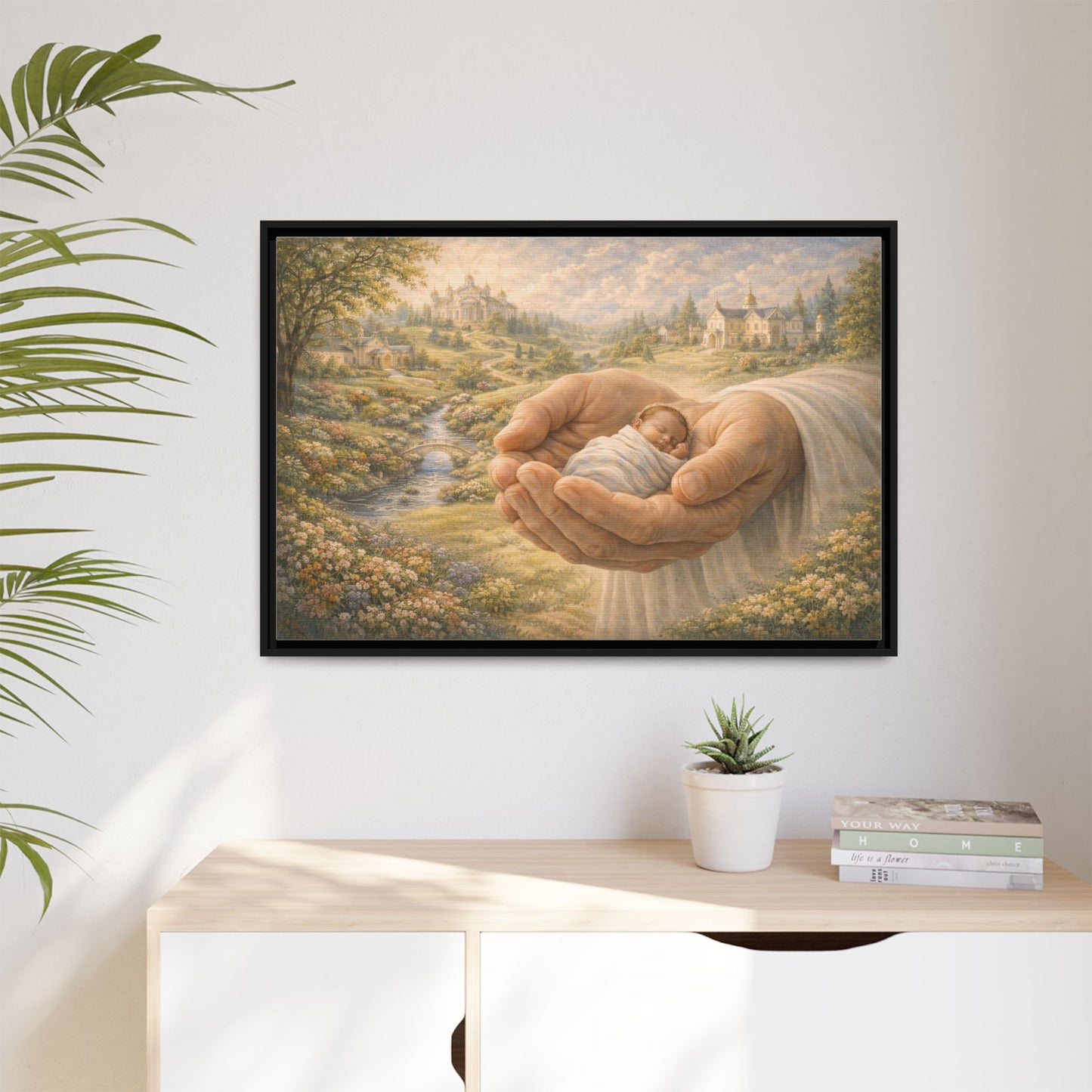 Received in Gods Hands | Child Welcomed into Heaven painting Canvas 3 of 3