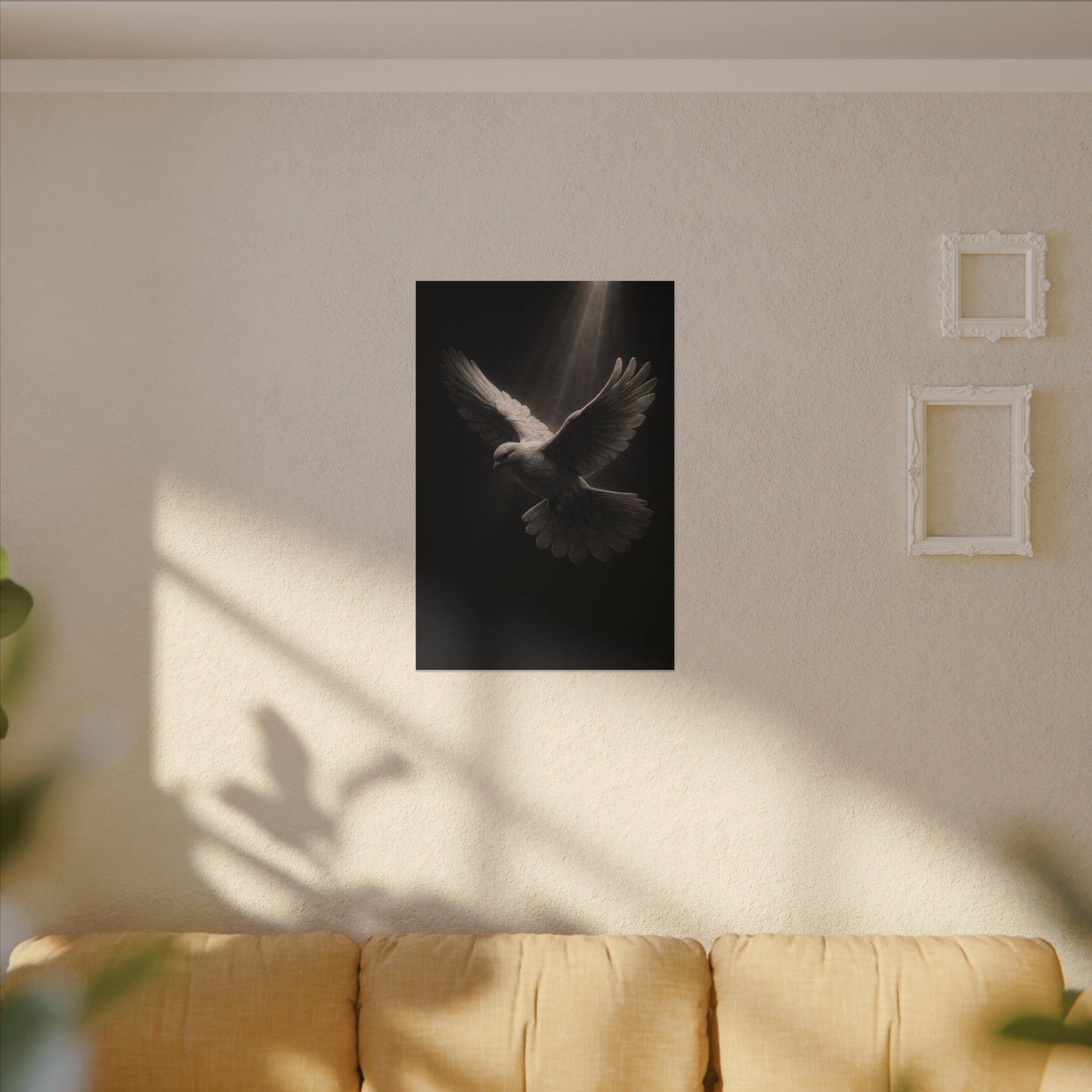 Holy Spirit Dove Wall Art Print Canvas| Christian Home Decor | Religious Art Print | Dark Moody Faith Art | Spiritual Gift Decor 2of3