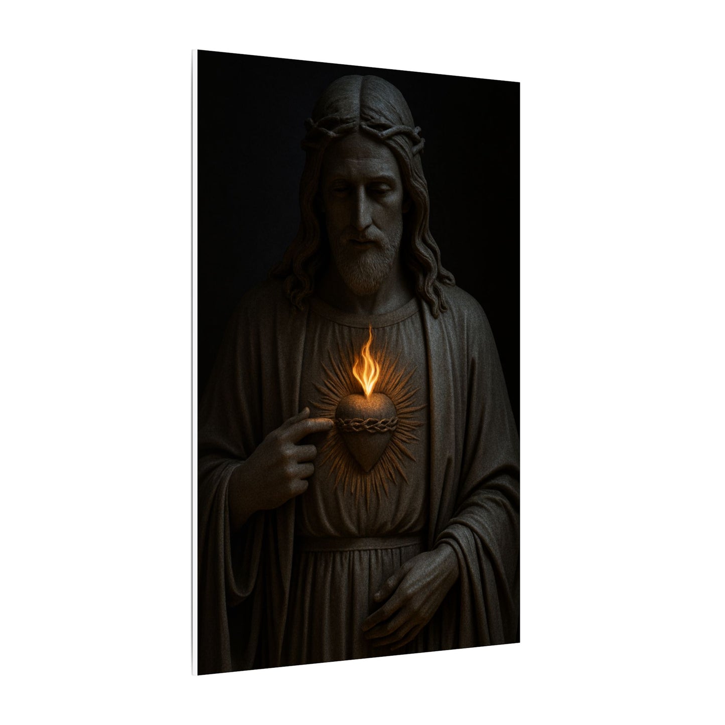 Sacred Heart of Jesus Wall Art Matte Canvas| Christian Home Decor | Religious Art Print | Faith Based Decor 1 of 3 0.75" (Multi-Size)