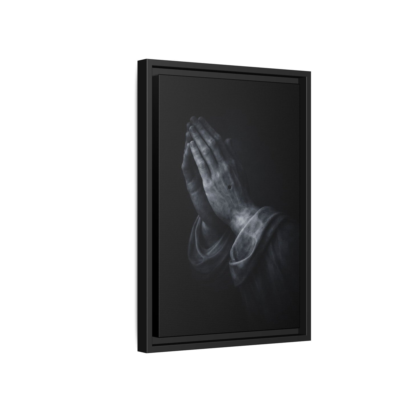 Praying Hands Art Print Canvas Framed | Religious Wall Decor, Matte Black 3 of 3