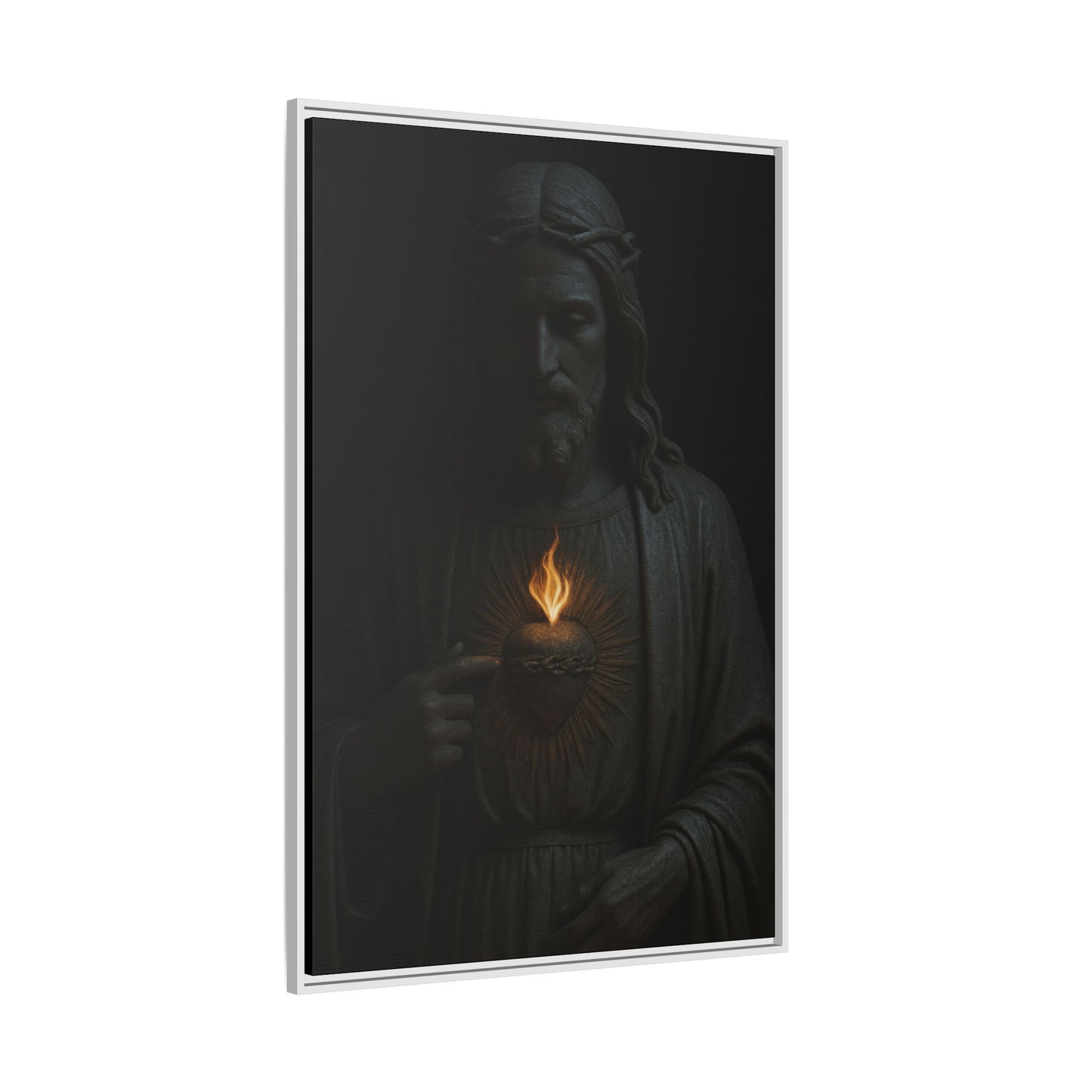 Sacred Heart Jesus Matte Canvas Framed | Religious Wall Art 1 of 3