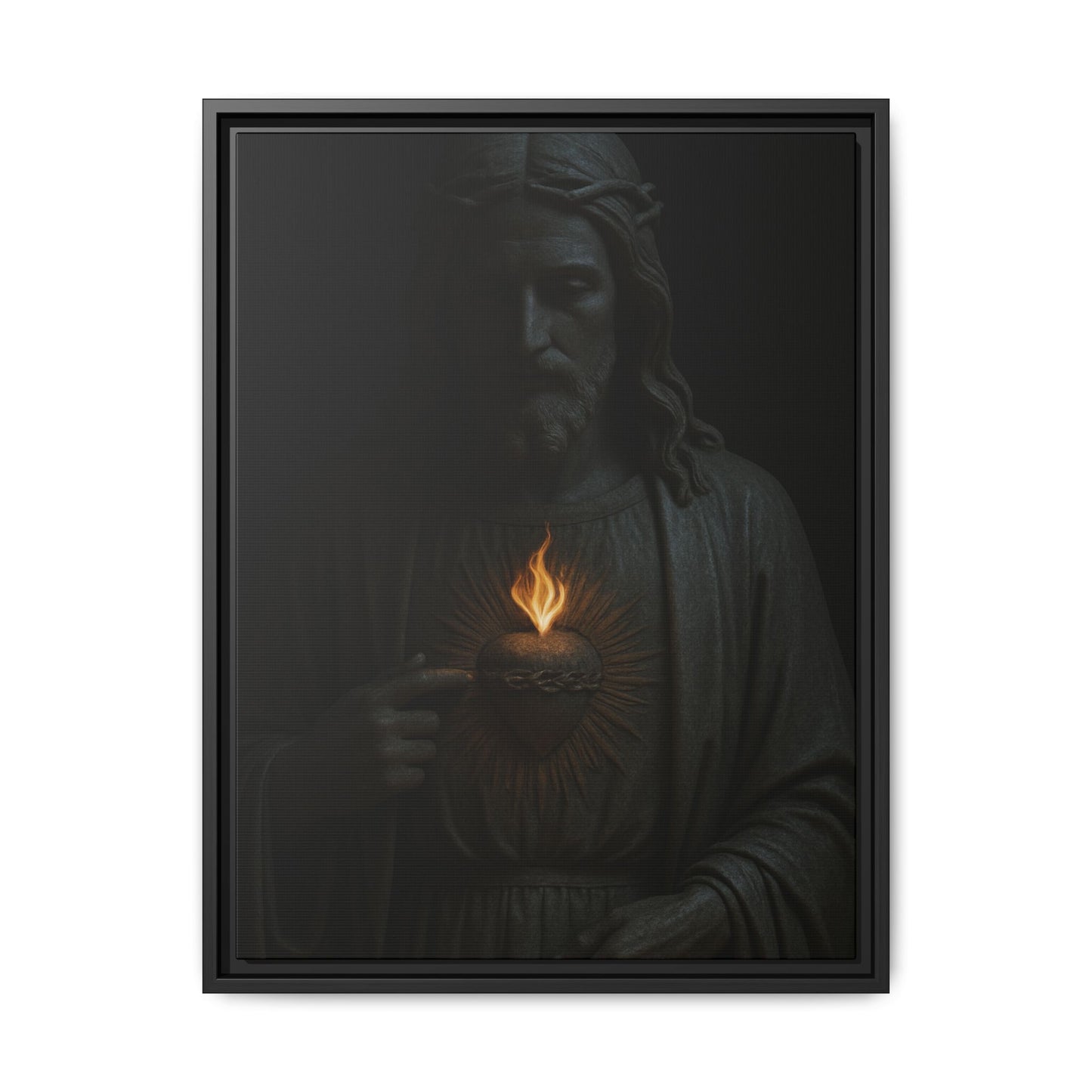 Sacred Heart Jesus Matte Canvas Framed | Religious Wall Art 1 of 3