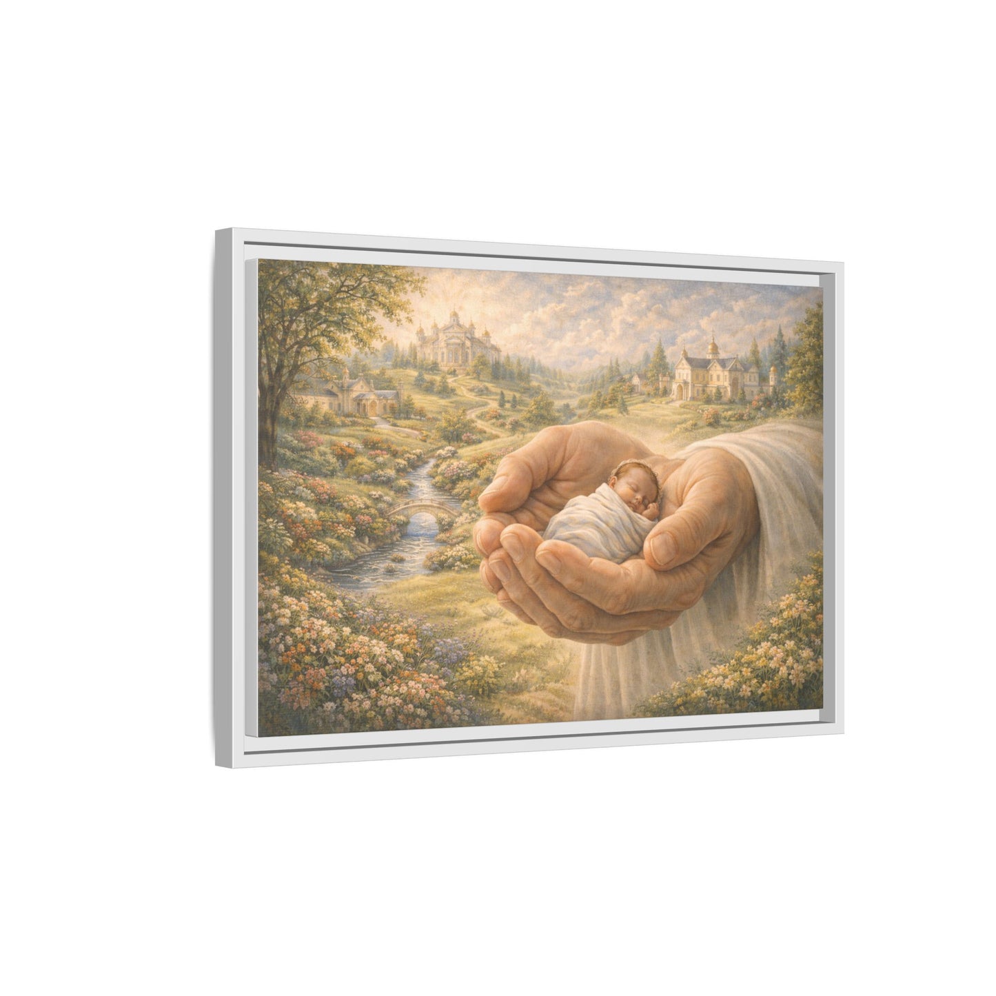 Received in Gods Hands | Child Welcomed into Heaven painting Canvas 3 of 3