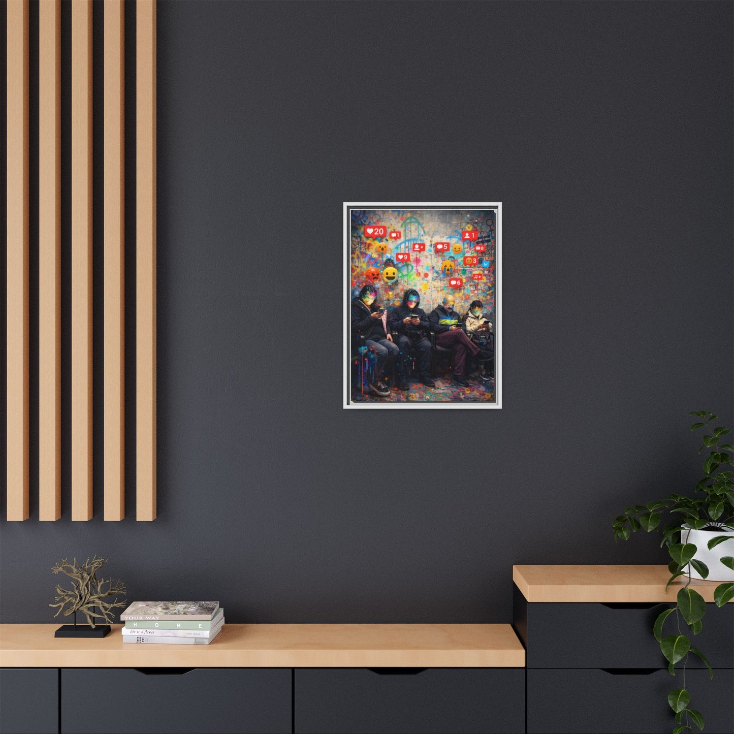 1 of 3 Digital Therapy Matte Canvas | Framed Wall Art