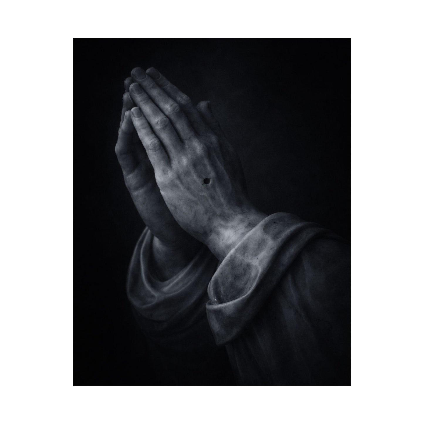 Praying Hands Poster | Christian Home Decor | Religious Art Print | Dark Moody Faith Art | Spiritual Gift Decor 3of3