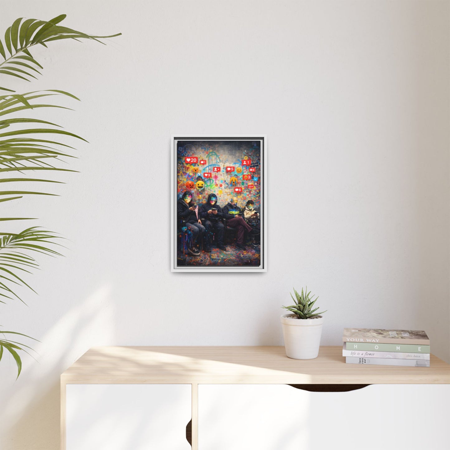 1 of 3 Digital Therapy Matte Canvas | Framed Wall Art