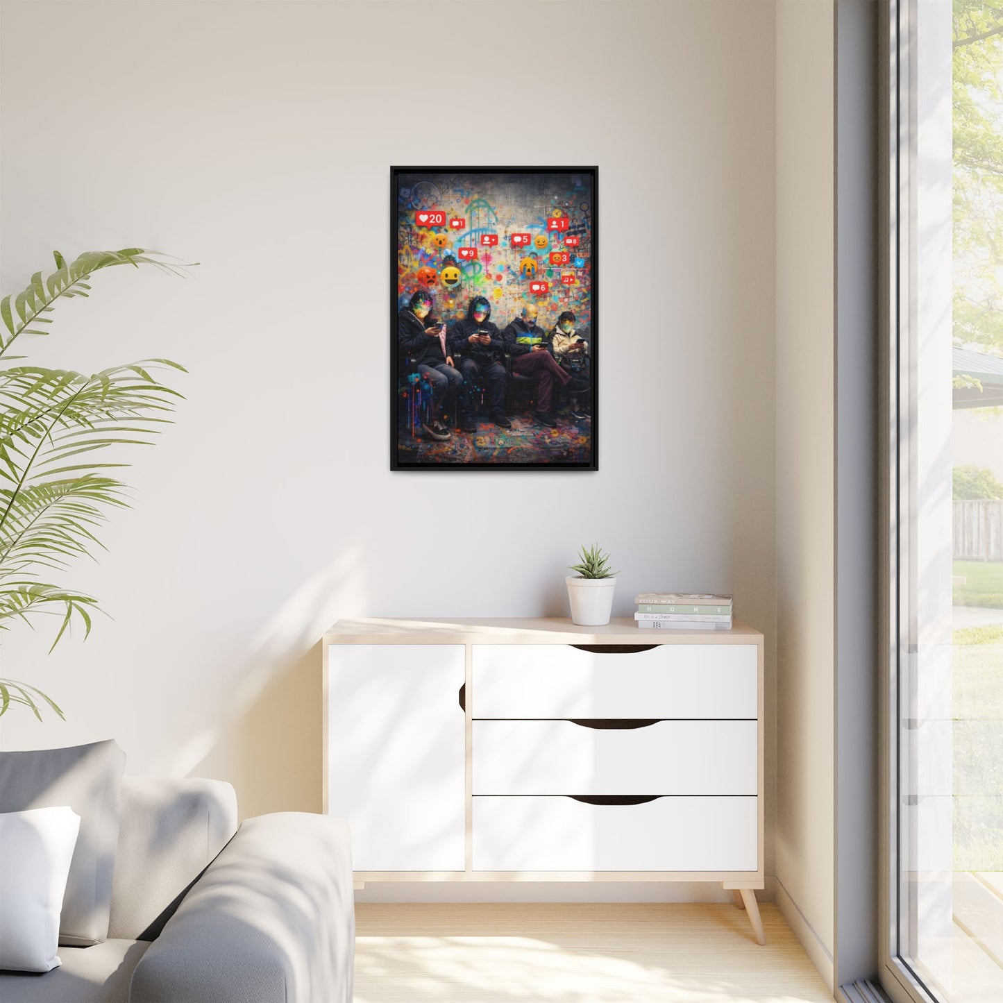 1 of 3 Digital Therapy Matte Canvas | Framed Wall Art