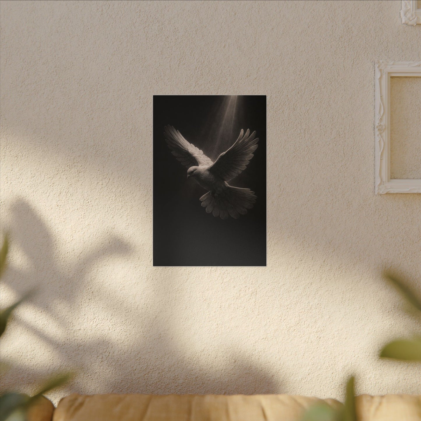 Holy Spirit Dove Wall Art Print Canvas| Christian Home Decor | Religious Art Print | Dark Moody Faith Art | Spiritual Gift Decor 2of3